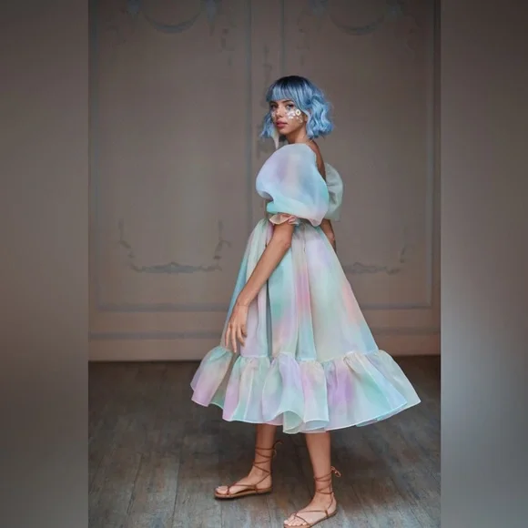 Selkie The Rainbow French Puff Dress (Large) - Picture 8 of 10